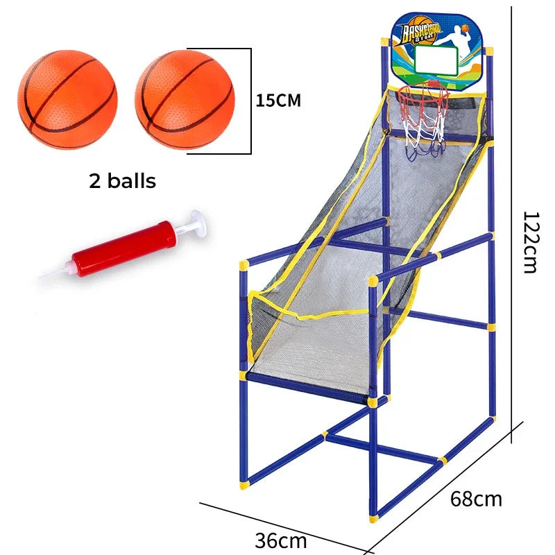Indoor Basketball Shooting Machine Room Basketball Hoop Kids Arcade Basketball Game Set Sports Playset Basketball Training Toy