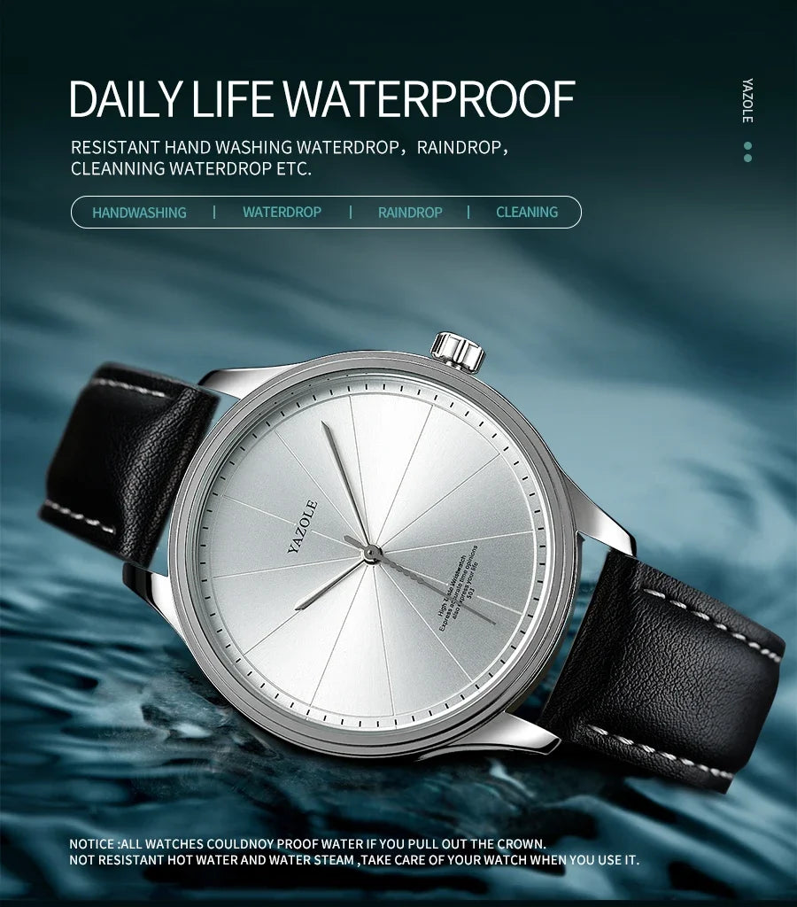 Business Style Watches for Men Top Brand Luxury Metal Case Analog Quartz Men's Watch Casual Leather Belt Fashion Man Watch Gift