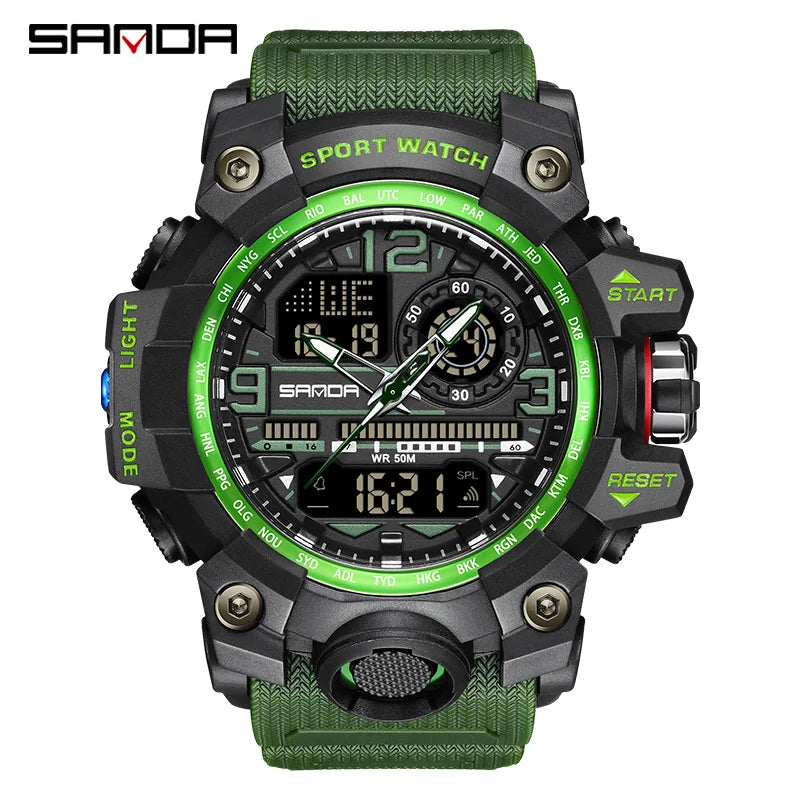 Men's Watches Top Brand Luxury 5ATM Waterproof Sport Military Wristwatch Quartz Watch for Men Clock Relogio Masculino 6024