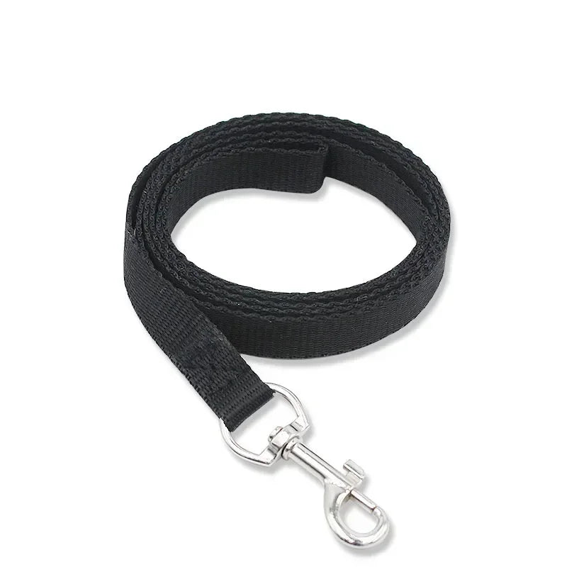 Pet Dog Nylon Collar  Leash Rope Harness Lead Rope with Alloy Clasp Walking Training Leash Strap 1.5m Long Rope 7 Color