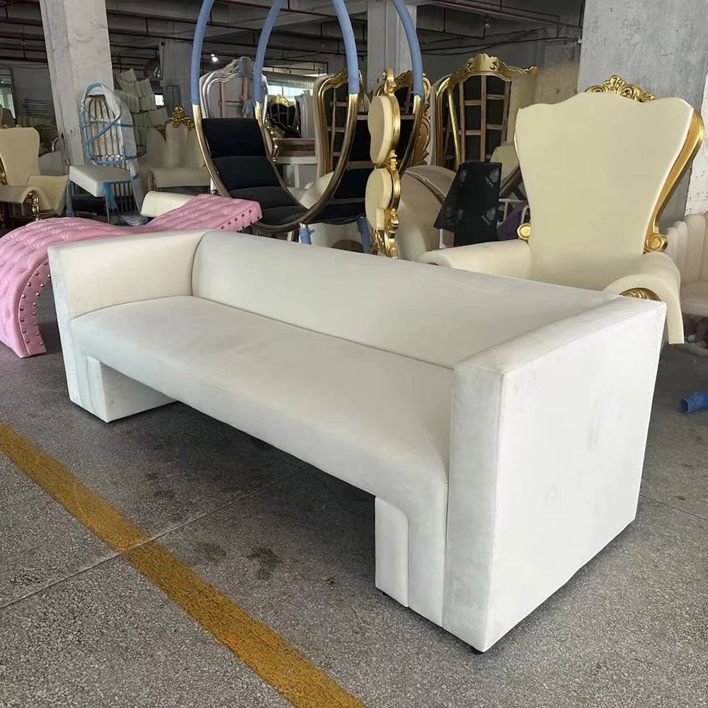 Hot Selling Durable White Velvet Lounge Sofa Hotel Velvet Sofa Set Furniture Luxury
