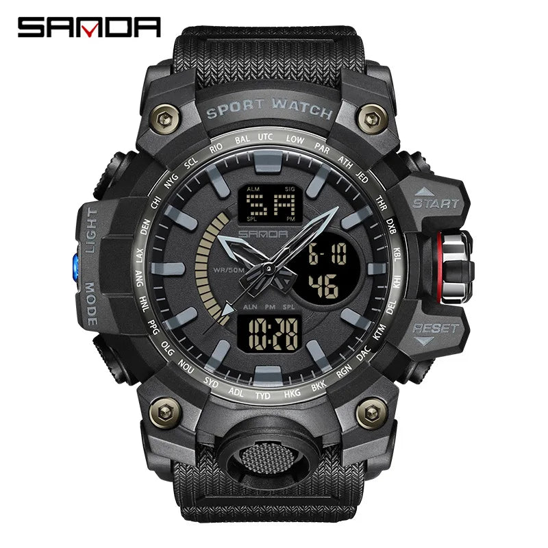 Men's Watches Top Brand Luxury 5ATM Waterproof Sport Military Wristwatch Quartz Watch for Men Clock Relogio Masculino 6024