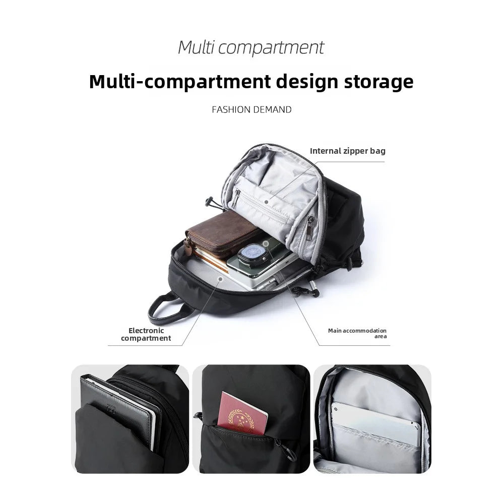 Men's chest bag, simple single shoulder crossbody bag, trendy brand crossbody bag, small bag, trendy mailman bag, men's