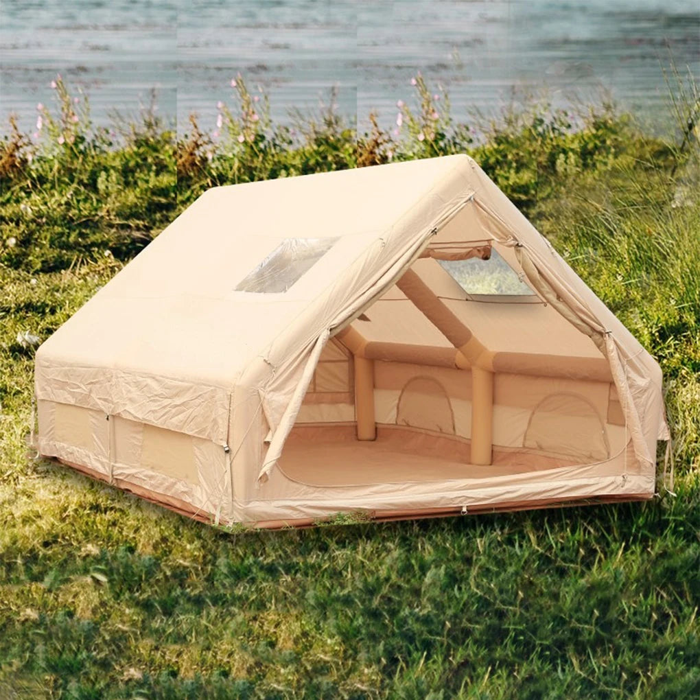 Large Outdoor Camping Inflatable Tent Thickened Ultra-Quick Setup Blow Up 4 Season Garden Patio Beach Fishing Inflatable Tent