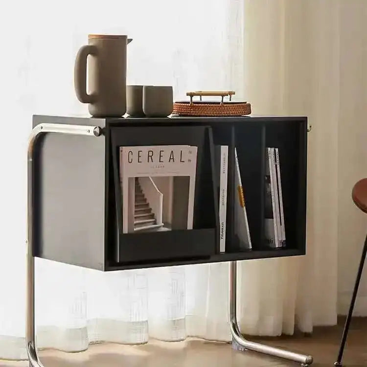 Nordic Solid Wood Bookcase Living Room Sofa Side Cabinet Locker Simple Magazine Cabinet Home Retro Storage Cabinet