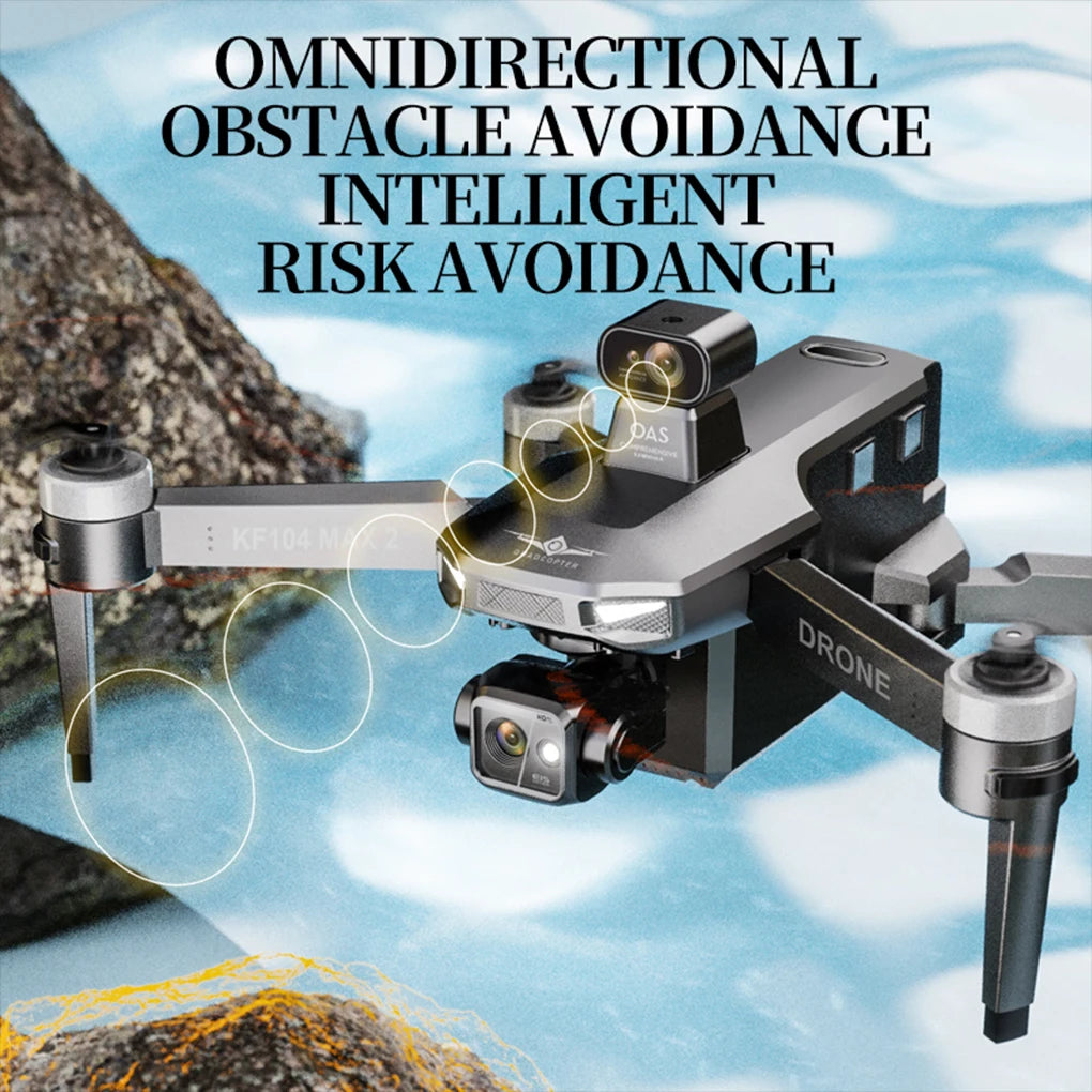 KF104MAX-2 KF104 RC Drone Intelligent Touch Screen FPV Brushless Control 3-axis Gimbal GPS Positioning Aerial Photography Drone