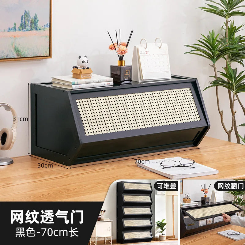 Multi functional stackable storage cabinet with lid, miscellaneous storage box, household storage box, bedside cabinet