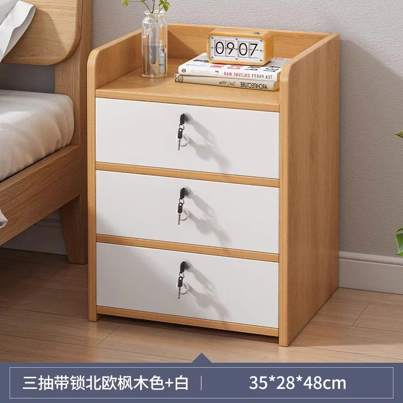 Cabinet Bedroom End Storage Bedside Table Locker Storage Comfotable Home Small Modern Mesitas De Noche Dormitorio Household