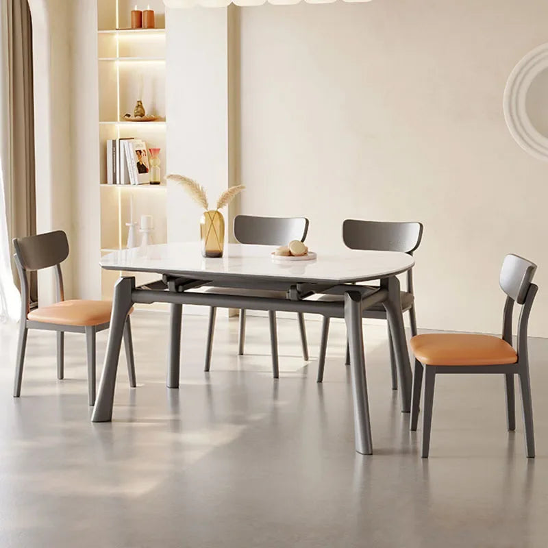 Wooden Modern Dining Table Extendable Round Living Room Dining Table Italian Style Mesas De Comedor Garden Furniture Sets