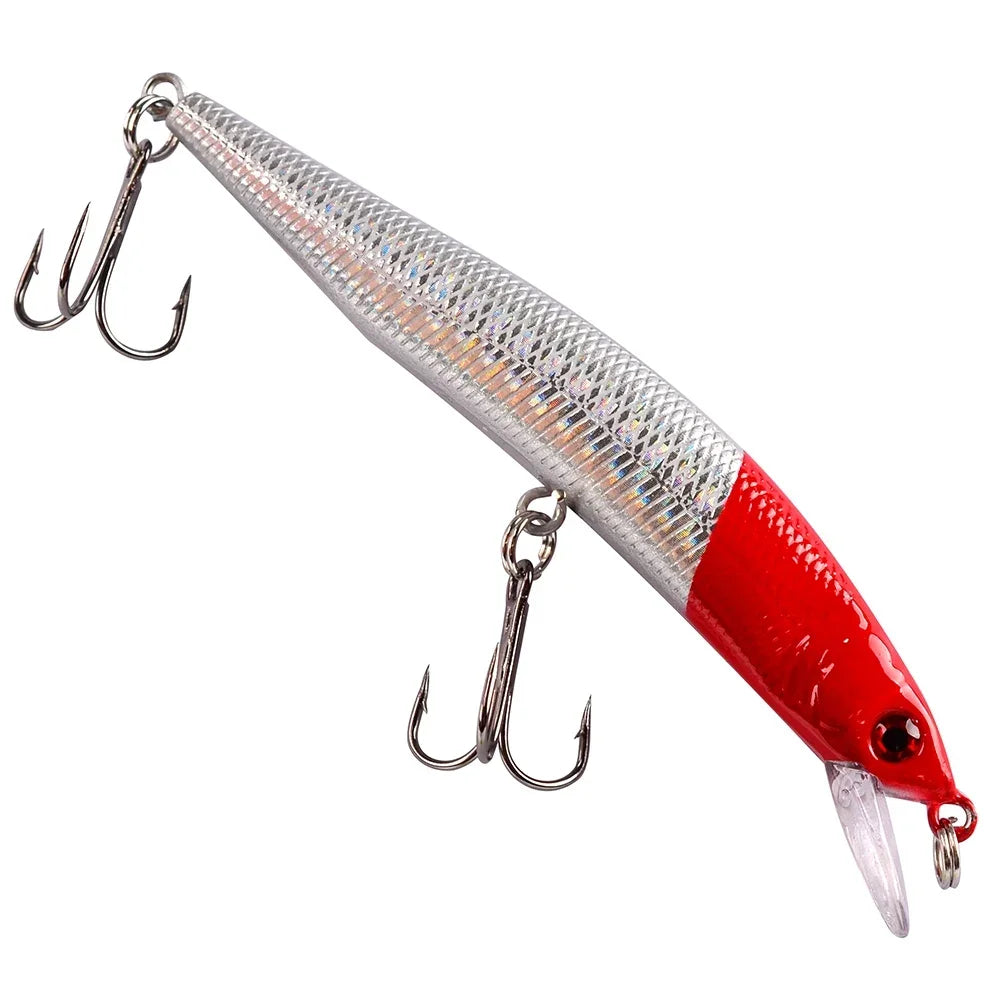Floating Minnow Fishing Lure 10cm 9.5g 3D Eyes Crankbait Wobblers Artificial Plastic Hard Bait Bass Pike Jerkbait Fishing Tackle