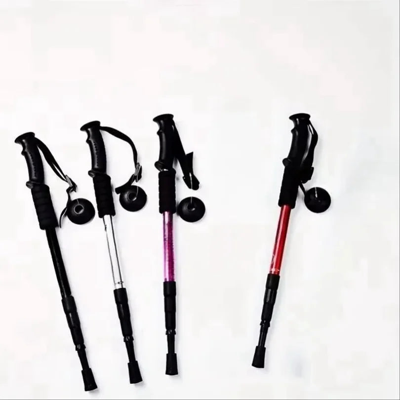 Trekking Poles Shock Absorption Foldable Ultralight Hiking Pole Suitable For Outdoor Camping Mountaineering Backpacking Trip