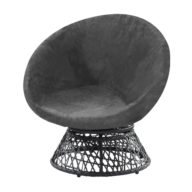 Round Saucer Chair Cover Elastic Velvet Chair Cover Moon Sauce Chair Protector Covers Seat Slipcovers Camping Chair Covers