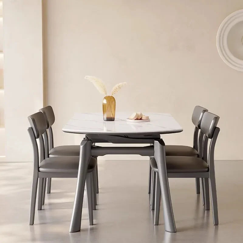 Wooden Modern Dining Table Extendable Round Living Room Dining Table Italian Style Mesas De Comedor Garden Furniture Sets