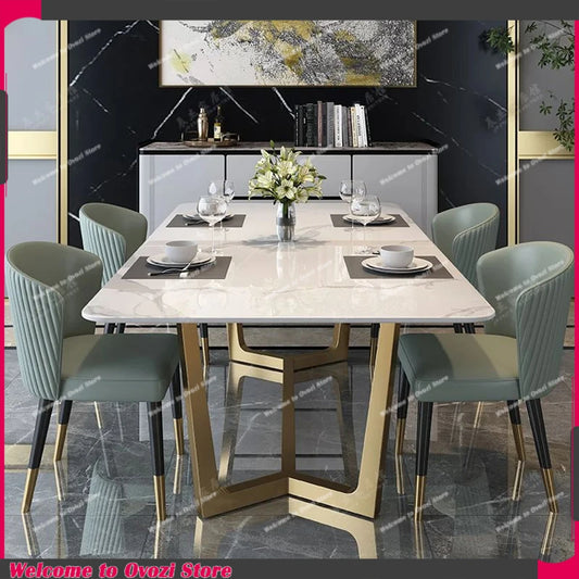 Nordic Design Dining Table Legs Metal Rectangle Modern Hospitality Dining Table Luxury Italy Muebles De Cocina Home Furniture