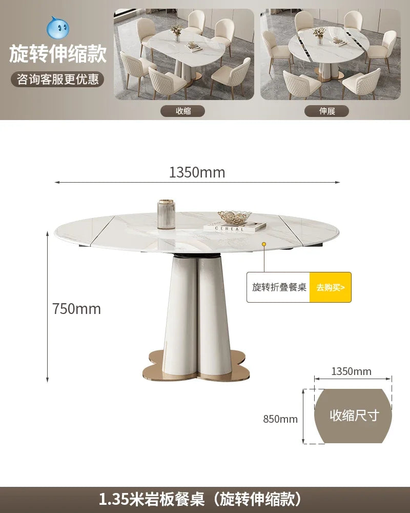 Modern Luxury Dining Table Italian Decoration European Minimalist Dining Table Nordic Marble Mesas De Comedor Home Furniture