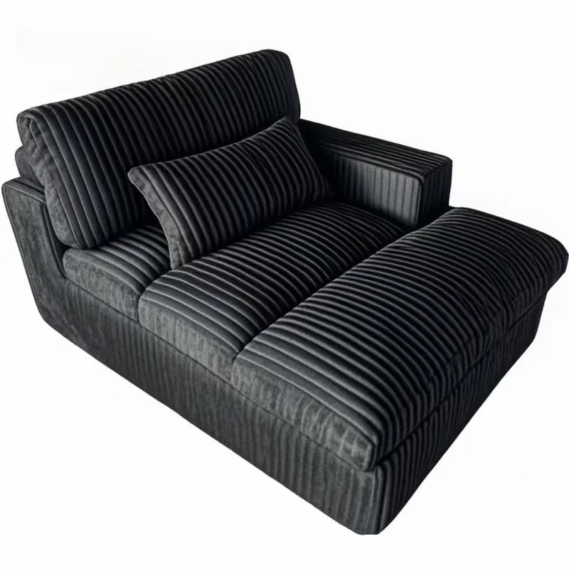 Italian Style Retro Luxury Corduroy Double Sofa Bed for Living Room Vacuum Compression Washable Customizable  Furniture Sofa