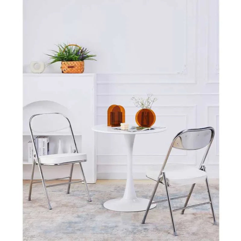 White Tulip Dining Table Balcony Rental Household Small Round Table Tea Table Bedroom Bedside Modern