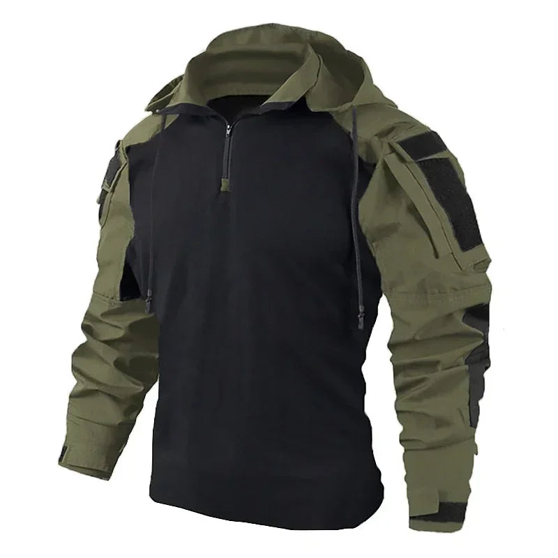 Tactical Uniform Suits Wear Resistant T-Shirt Hood Workwear Pants Men Clothing Combat Shirts Airsoft Paintball Hunting Clothes