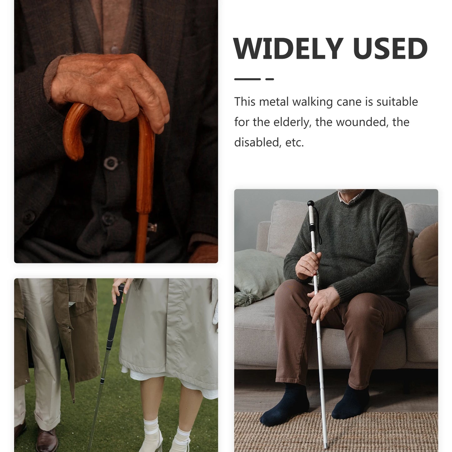 Trekking Pole Walking Stick Telescopic Cane Anti-slip Poles Hiking Sticks Canes for Men Climbing Adjustable