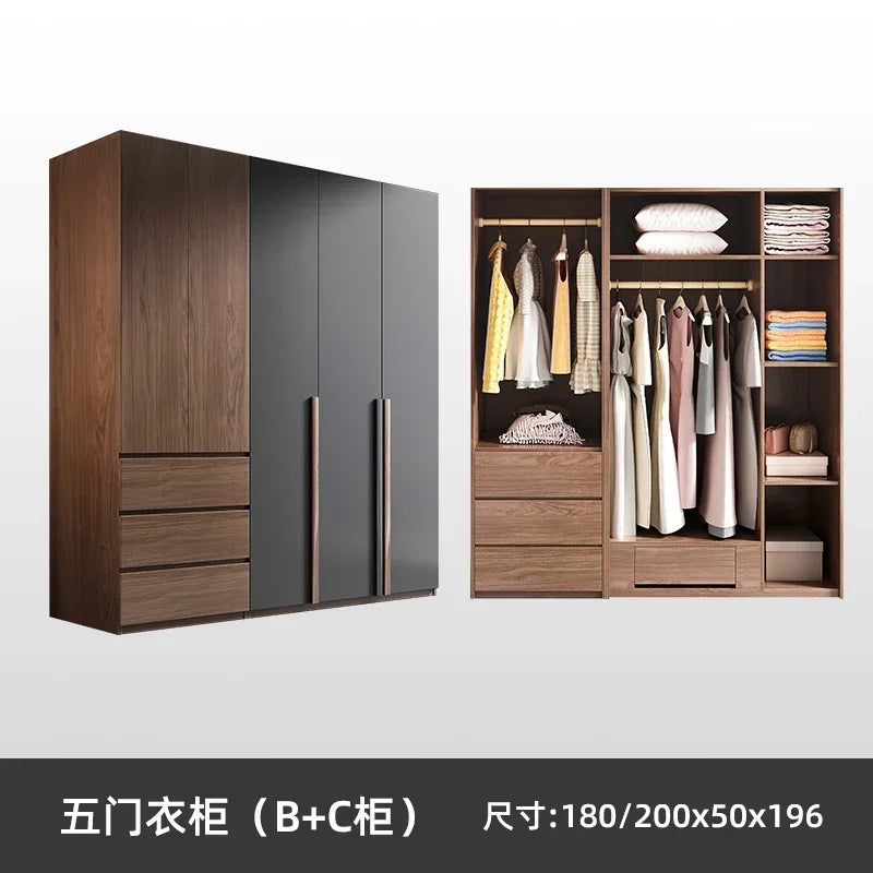 Chest Drawers Armored Living Room Cabinets Double Wardrobe Closet Simple Small Bedroom Storage Organizer Assembly For Clothes