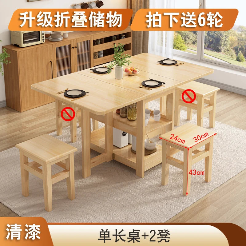 Simple Style Dining Table Decoration Luxury Minimalist Folding Tables Modern Mesas Y Sillas De Comedor Living Room Furniture