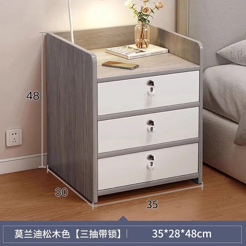 Cabinet Bedroom End Storage Bedside Table Locker Storage Comfotable Home Small Modern Mesitas De Noche Dormitorio Household
