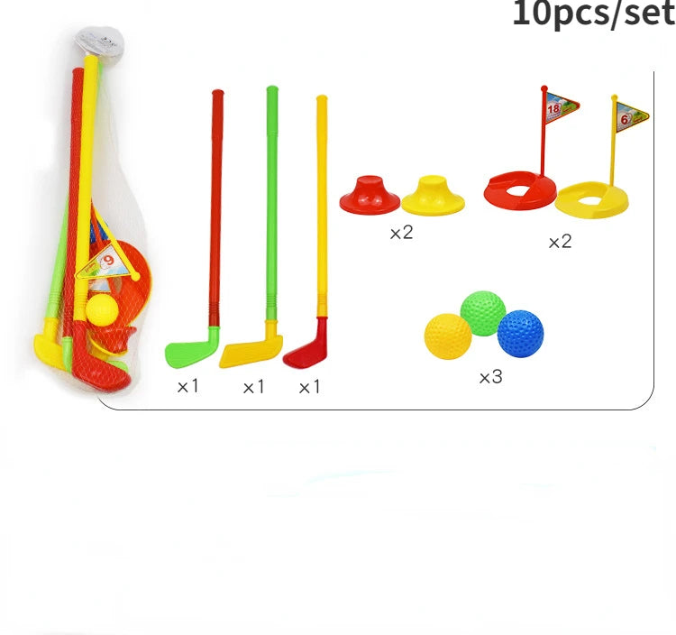 Kid's Indoor Outdoor Sports Toys Golf Club Sets Parent-child Interaction Develop Children's Athletic Ability Outdoor Games Toys