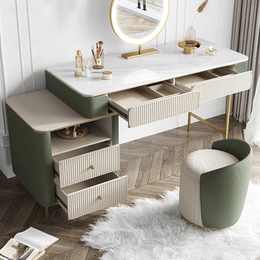 Modern Design Dressing Table Set Makeup Table with Drawers Dresser Table for Living Room