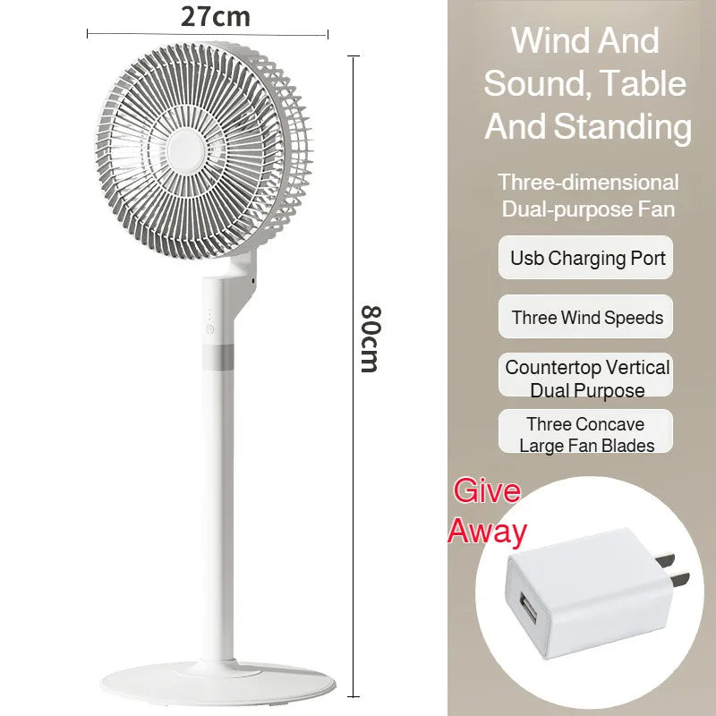 Household Air Circulation Fan Desktop Silent Electric Fan High Wind Floor Portable Fan Powerful Energy-saving Rental House Fan