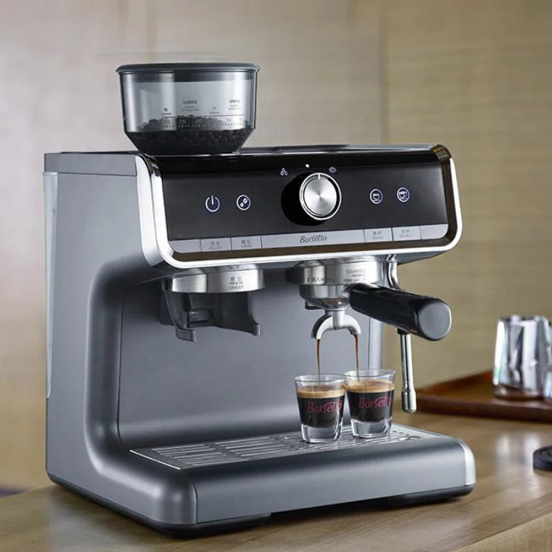 Electric Coffee Maker Portable Semi Automatic Mini Espresso Coffee Machine with Grinder