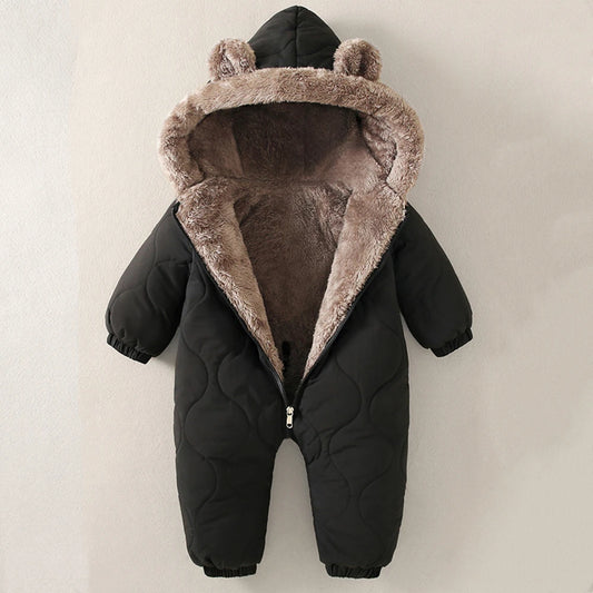New born Baby Girl clothes autumn Winter Snowsuit Plus Velvet Thick Baby Boy Jumpsuit 0-3 Years Romper boy Overalls Toddler Coat