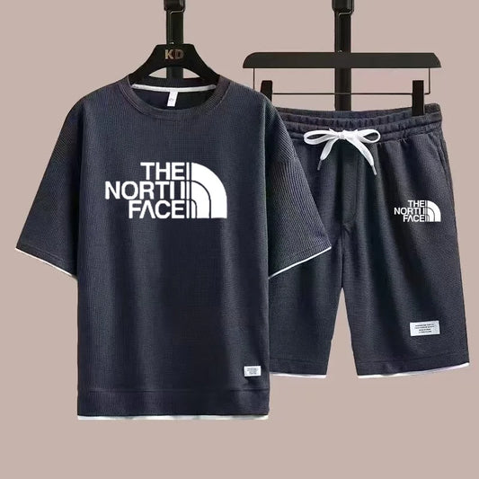 2025 new casual sportswear for men summer two-piece clothing short-sleeved round neck and shorts two fashionable clothes