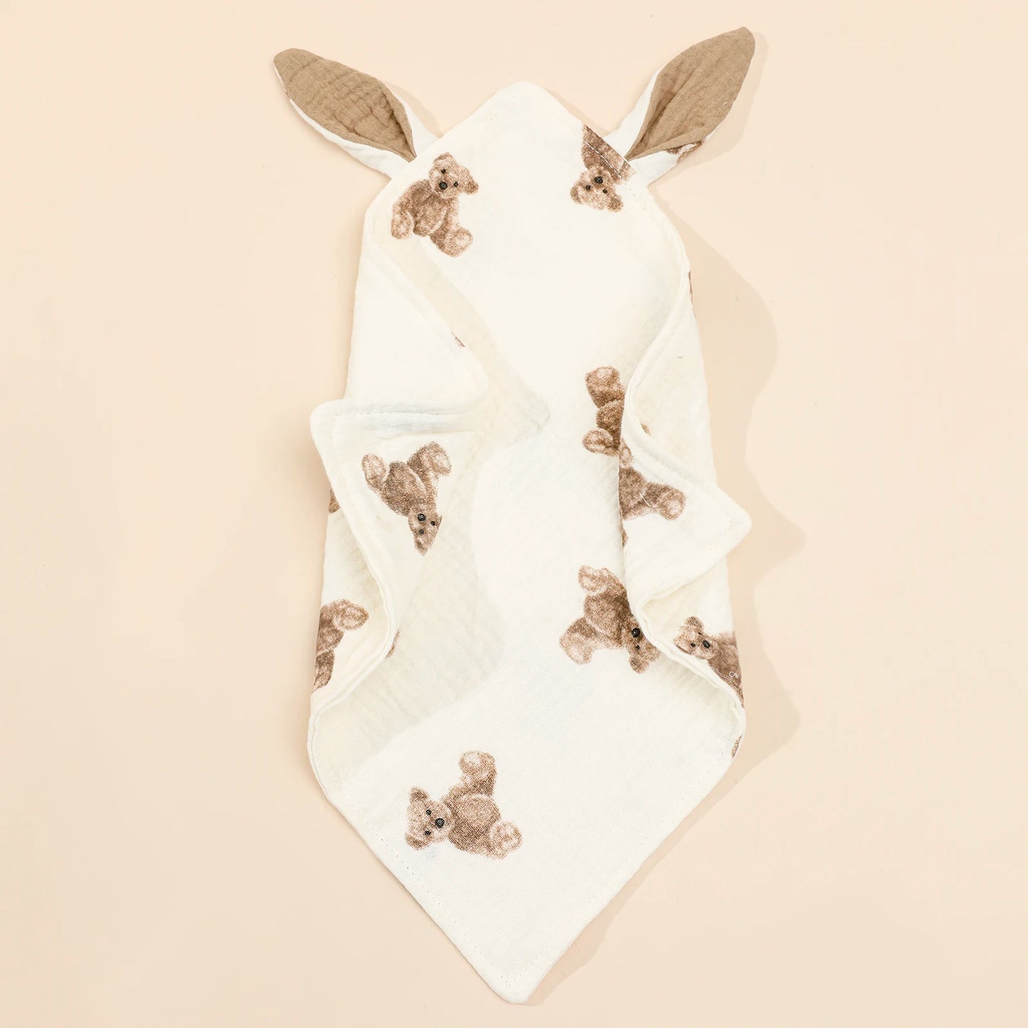 Newborn Baby Rabbite Cotton Muslin Comforter Infant Soft Soothe Appease Towels Princess Sleeping Dolls Blanket Bibs Burp Clothes