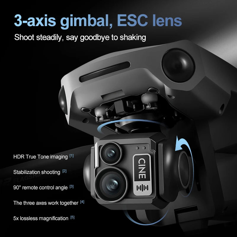New D12 GPS Drone 3-Axis Gimbal With Touch Screen Profesional 8K HD Camera FPV Obstacle Avoidance Brushless Dron Toy For Adult
