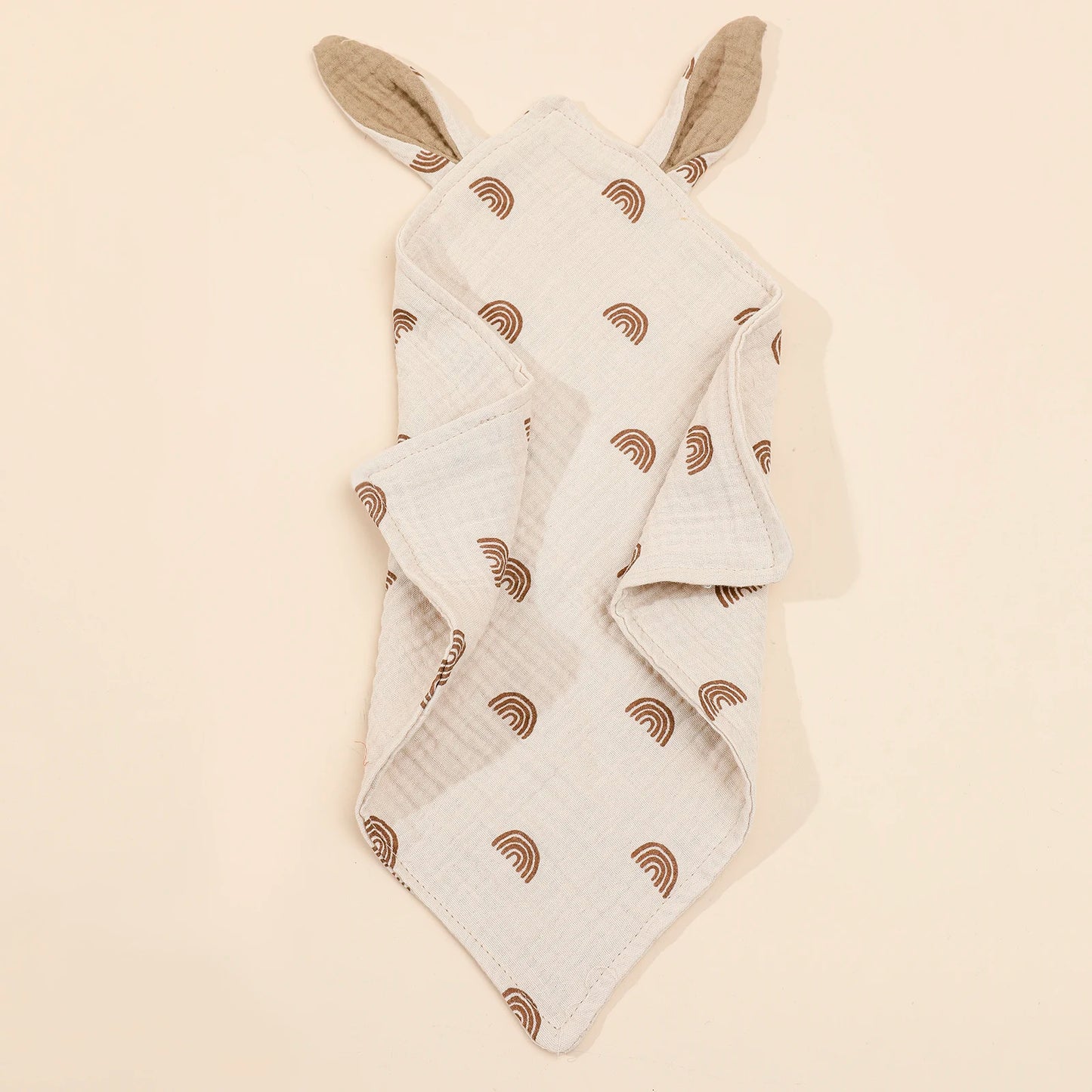 Newborn Baby Rabbite Cotton Muslin Comforter Infant Soft Soothe Appease Towels Princess Sleeping Dolls Blanket Bibs Burp Clothes