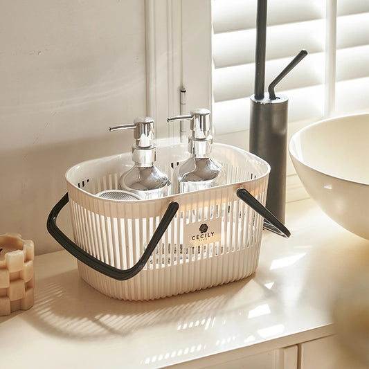 Large Capacity Bath Basket Bathroom Storage Basket For Shower Gel Shampoo Toothbrush Towels Dentifrice Practical Organizer Box