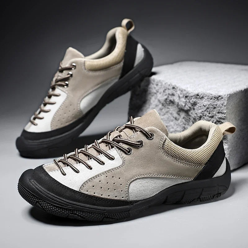 New Fashion Men Trekking Shoes Hiking Designer Casual Comfortable Outdoor Leather High Quality Climbing Breathable Driving Shoes
