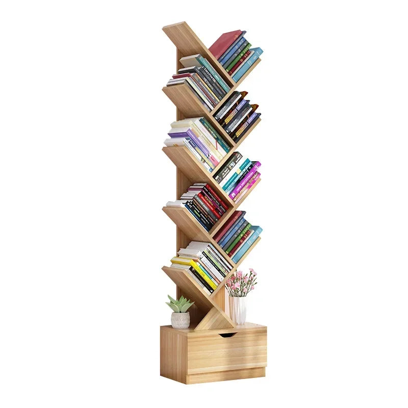 Modern Children's TreeShaped Bookshelf  FloortoCeiling Design, Living Room Storage Bookcase, Innovative Home Library