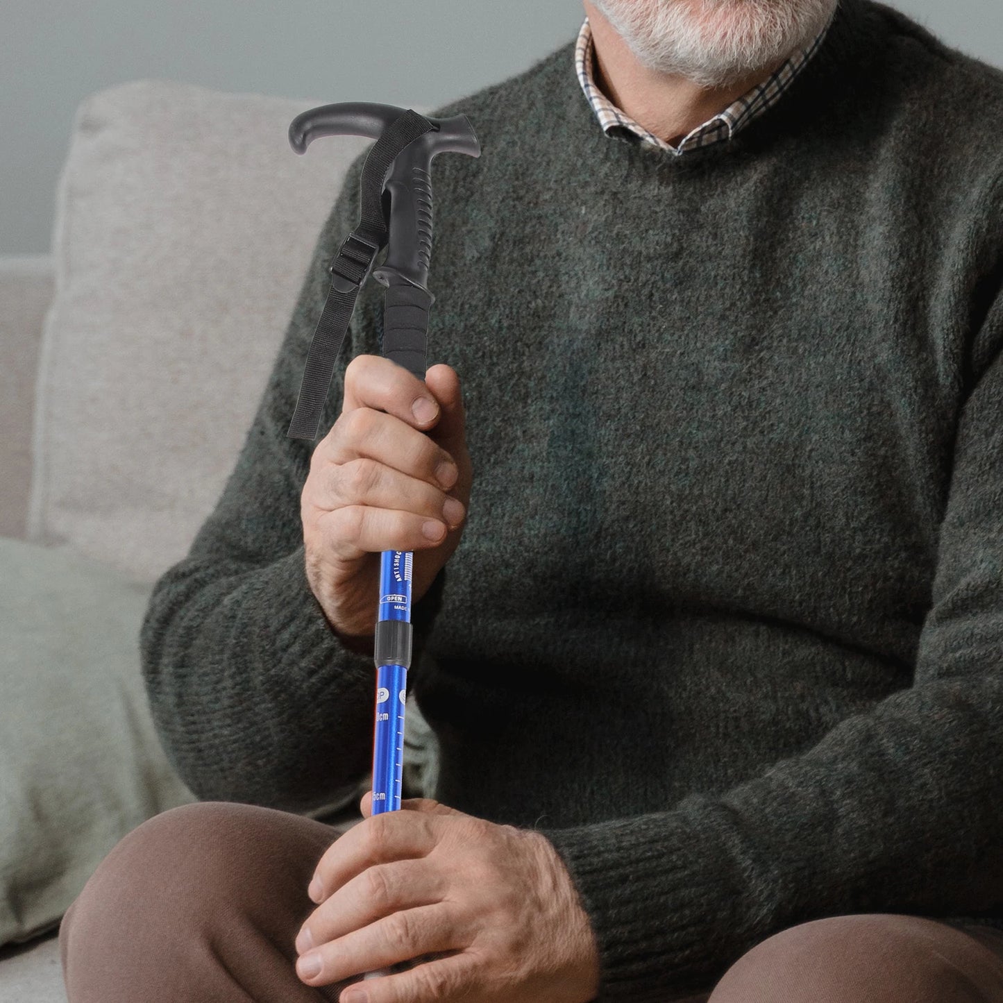 Trekking Pole Walking Stick Telescopic Cane Anti-slip Poles Hiking Sticks Canes for Men Climbing Adjustable