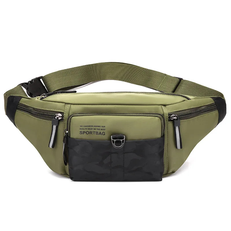 Men's Outdoor Multi-Pocket Waist Bag Tactical Climbing Hiking Chest Bag Outdoor Sports Hunting Camping Cycling RIde Shoulder Bag