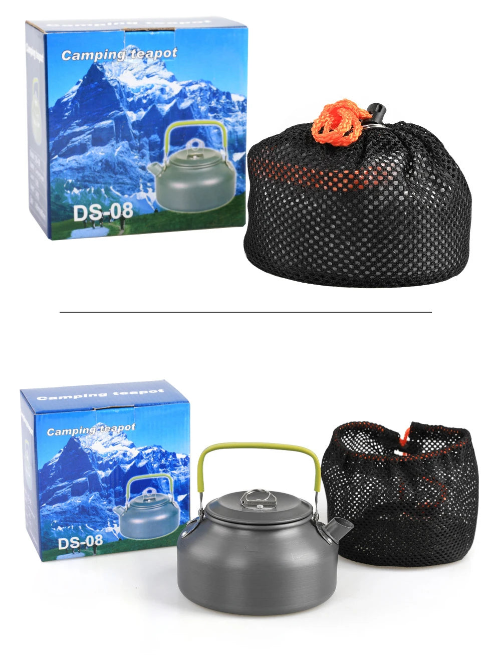 Outdoor teapot Lightweight Camping Accessories Equipment Backpacking Survival Gear Cooking Kits Family Hiking Outdoor