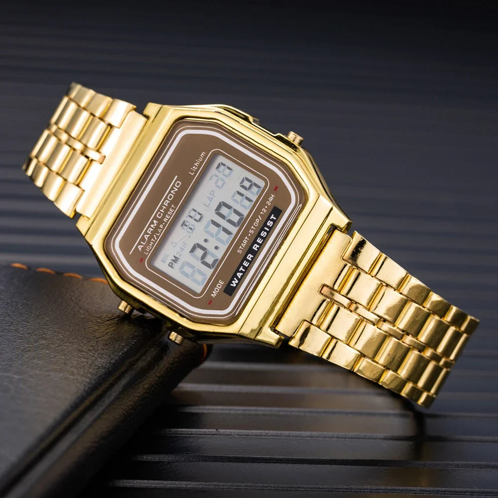 New Digital Watches for Men Sports Waterproof Bracelet Clock Gold Electronice LED Wristwatch Women Casucal Montre Homme Relogio
