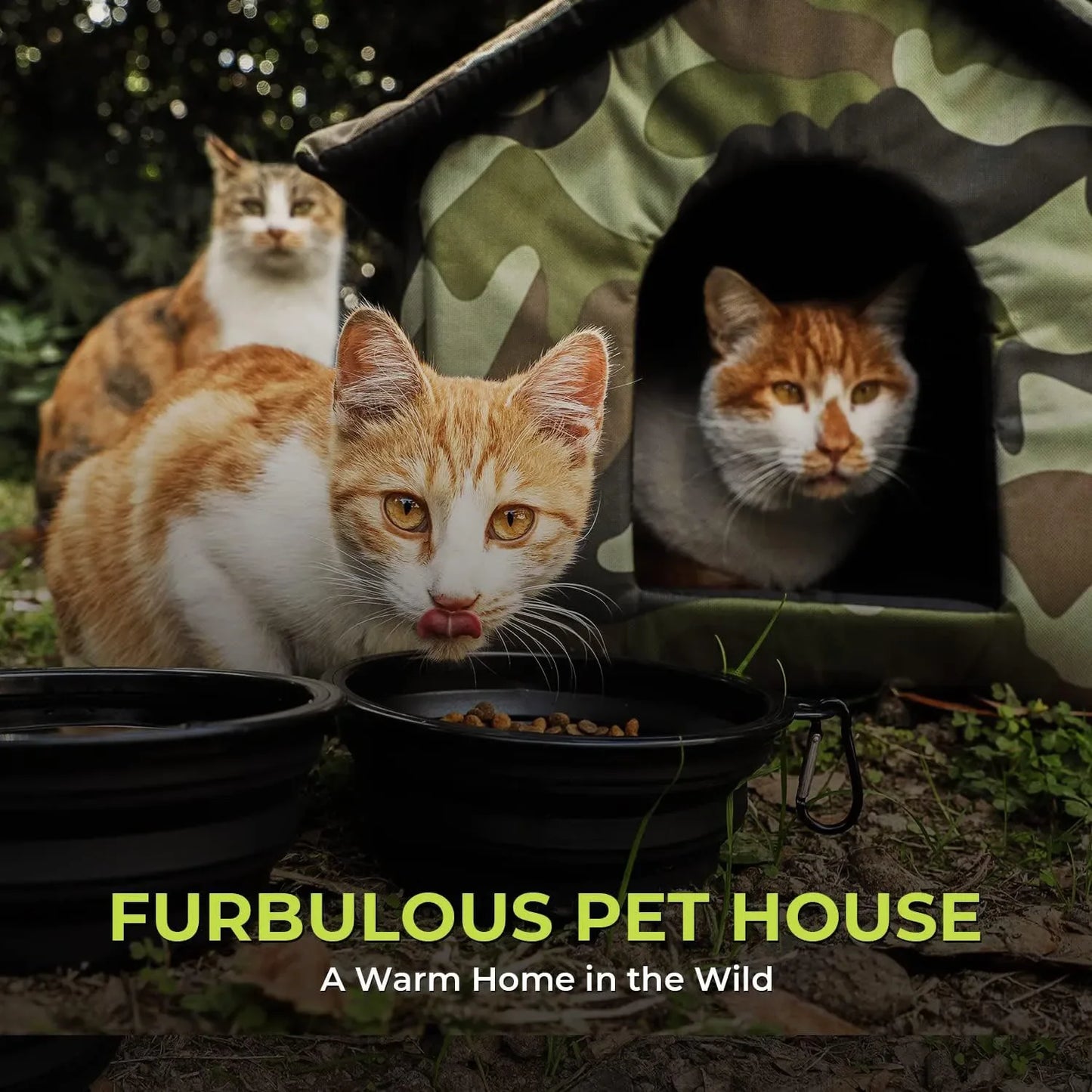 Collapsible Outdoor Cat House Pet Shelter Outdoor Waterproof Cold Windproof Scratch-Resistant Winter Tent Dog Nest Warm House