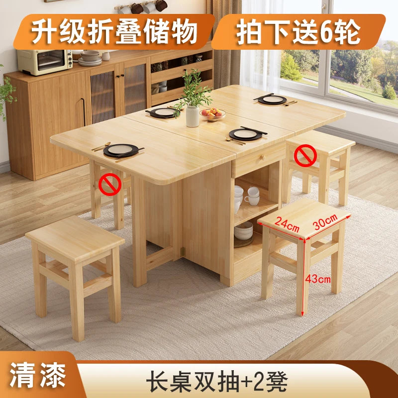 Simple Style Dining Table Decoration Luxury Minimalist Folding Tables Modern Mesas Y Sillas De Comedor Living Room Furniture