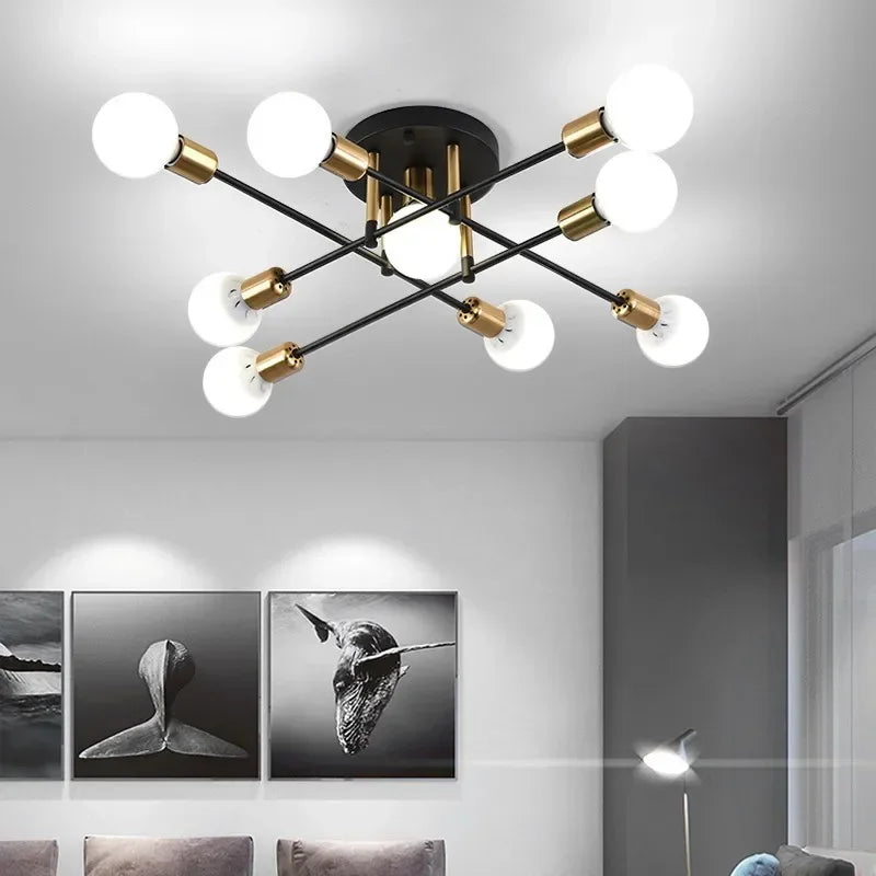 LED Lighting Modern Creative Warm Romantic Minimalist Golden Bedroom Personality Living Room Dining Room Ceiling Lamp