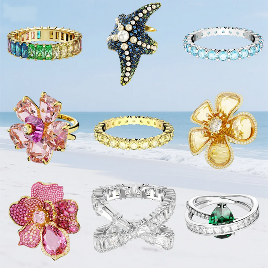 Women's gemstone ring, versatile and fashionable, inlaid with gorgeous colored gemstones, suitable for lovers