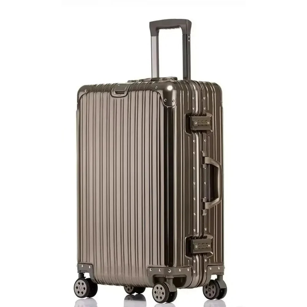 All Aluminum-magnesium Alloy Suitcase High Quality Rolling Luggage 20/24/26/29'' Trolley Luggage Travel Carry-On Cabin Suitcase