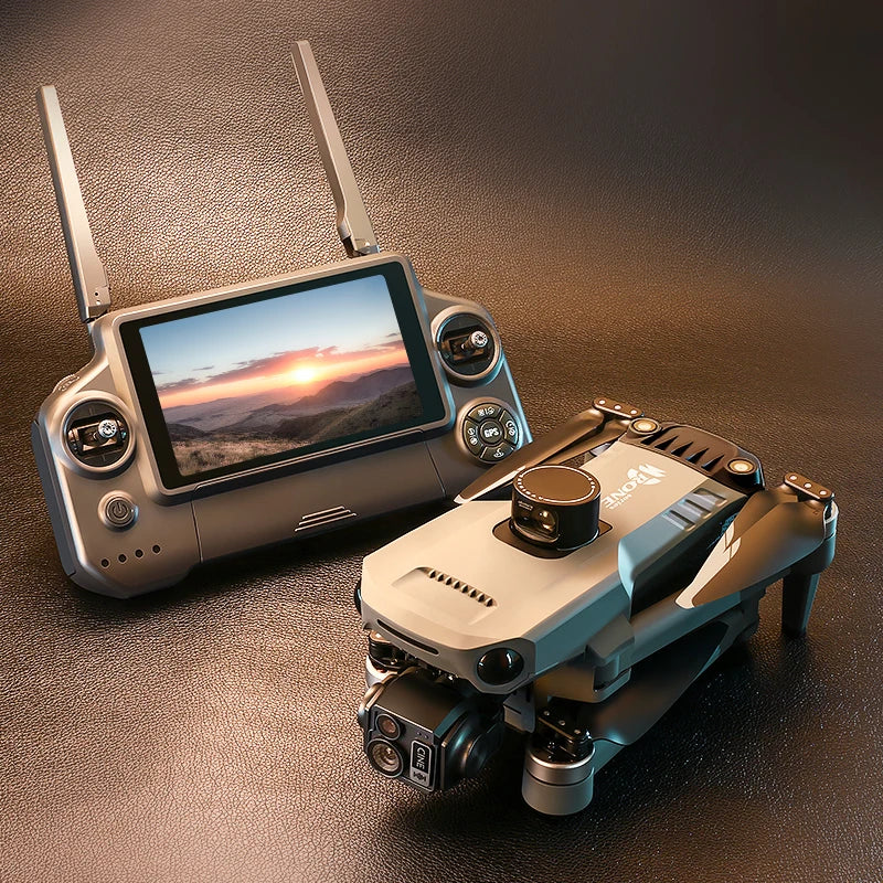 New D12 GPS Drone 3-Axis Gimbal With Touch Screen Profesional 8K HD Camera FPV Obstacle Avoidance Brushless Dron Toy For Adult