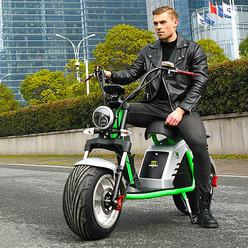Adult Electric Motorcycle 3000W Motor Max Speed 70 KM/H 18 Inch Fat Tire  60V30AH Mileage 60-80KM  2 Wheel E Scooter