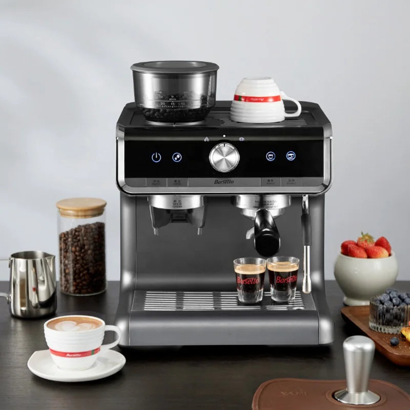 Electric Coffee Maker Portable Semi Automatic Mini Espresso Coffee Machine with Grinder
